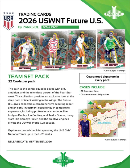  2026 Parkside USWNT Future US Soccer Hobby Box