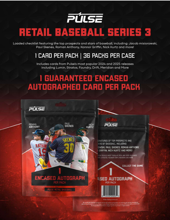2026 Pulse Baseball Retail Series 3 36-Pack Case