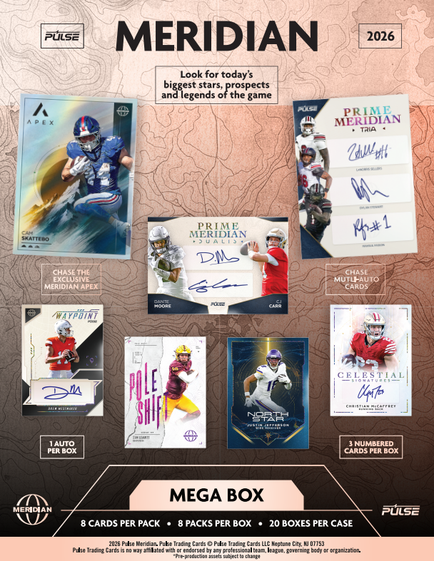 2026 Pulse Meridian Football Mega 20-Box Case