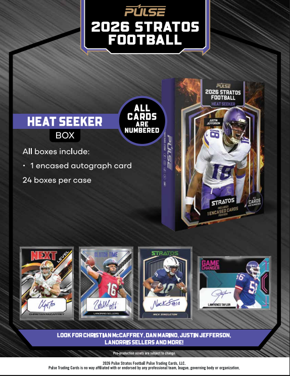 2026 Pulse Stratos Football Hobby Heat Seeker Box