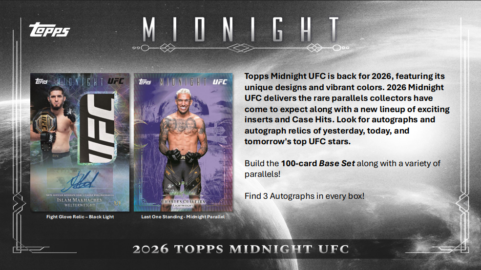 2026 Topps UFC Midnight Hobby 8-Box Case