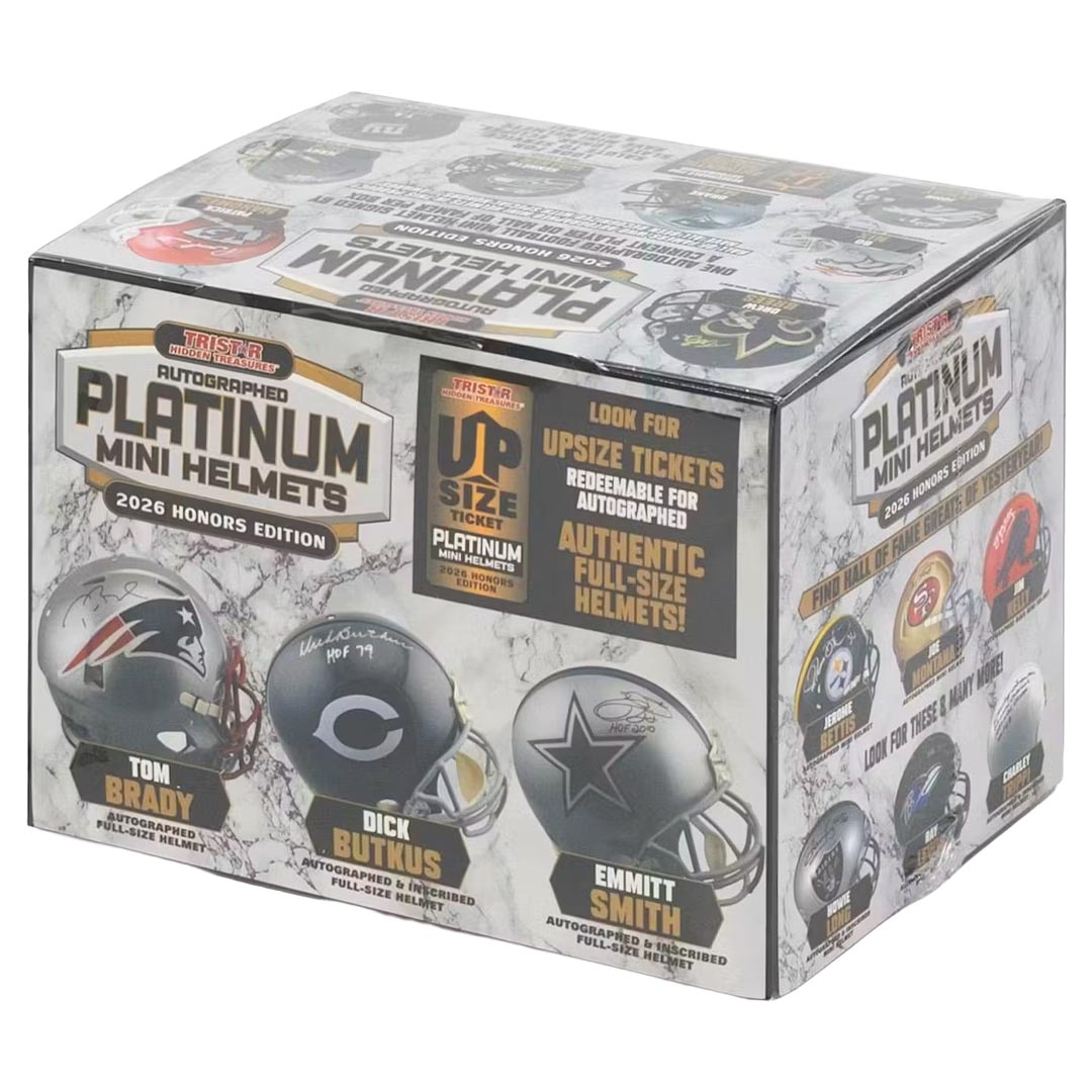 2026 Tristar Hidden Treasures Autographed Football Platinum Mini Helmets Honors Edition Box