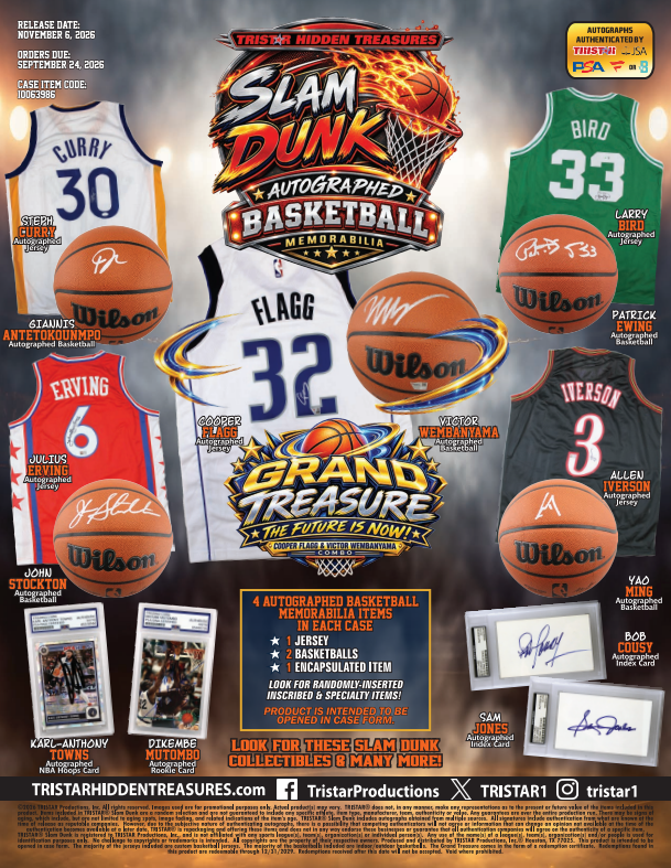 2026 Tristar Hidden Treasures Slam Dunk Autographed Basketball Memorabilia Case