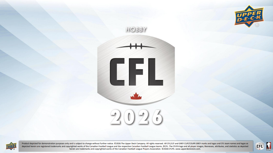 2026 Upper Deck CFL Canadian Football League Hobby Pack