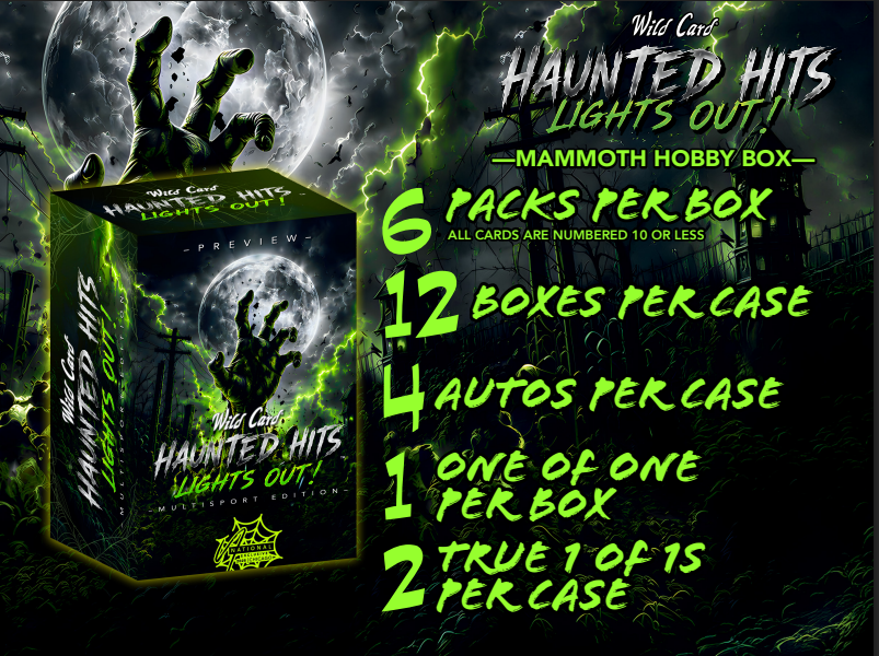 2026 Wild Card Haunted Hits: Lights Out! Mammoth Hobby 12-Box Case