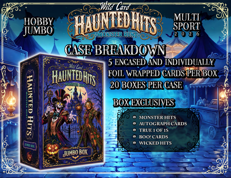 2026 Wild Card Haunted Hits Monster Hunt Multi-Sport Jumbo Box