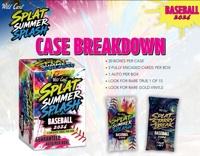 2026 Wild Card Splat Summer Splash Baseball Box