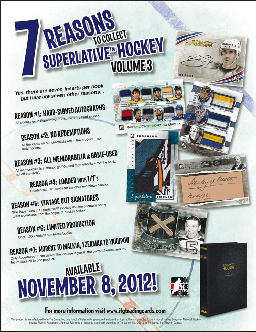 2011-12 In The Game Superlative Volume III Hockey 10-Box Case