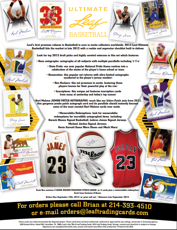 2012 Leaf Ultimate Basketball Hobby Box