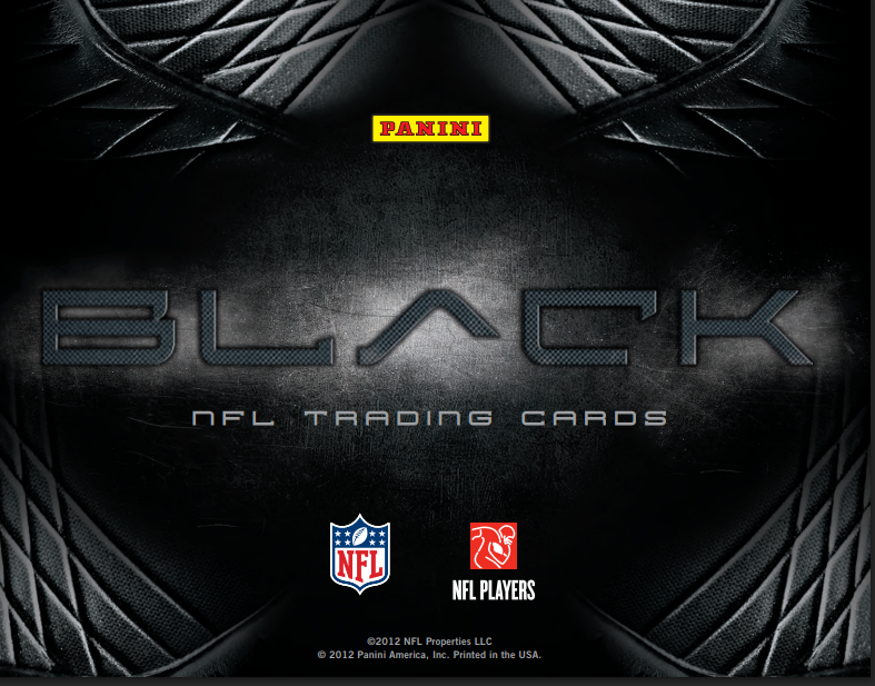 2012 Panini Black Football Hobby 5-Box Case