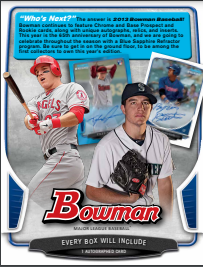 2013 Bowman Baseball Hobby Pack