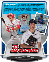2013 Bowman Baseball Jumbo (HTA) Box