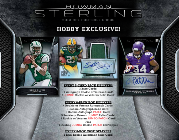 2013 Bowman Sterling Football Hobby Pack