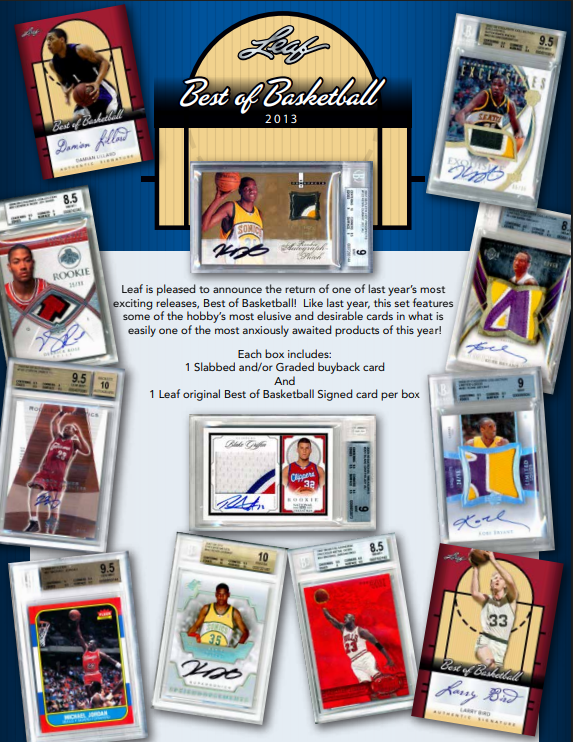 2013 Leaf Best of Basketball Hobby 3-Box Case