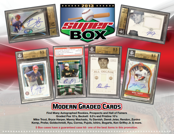 2013 Super Box Baseball Series 2 Hobby 5-Box Case