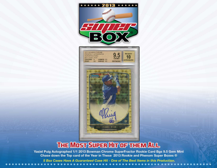 2013 Super Box Rookies And Phenoms Baseball Box