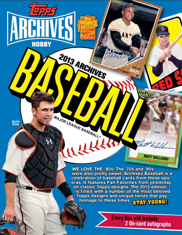 2013 Topps Archives Baseball Hobby 10-Box Case