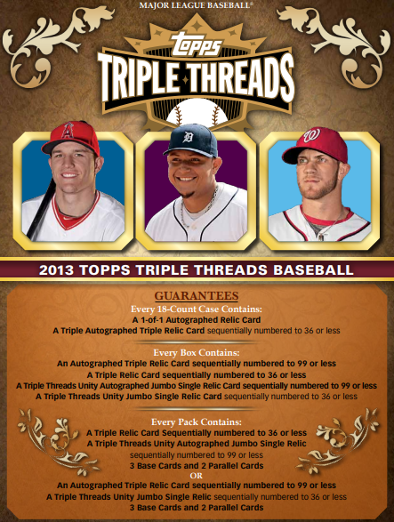 2013 Topps Triple Threads Baseball Hobby Box
