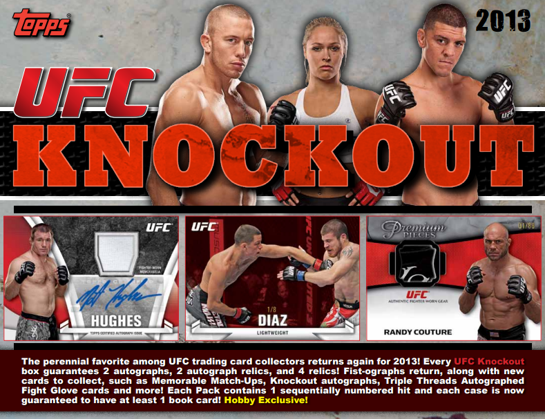 2013 Topps UFC Knockout Hobby 8-Box Case