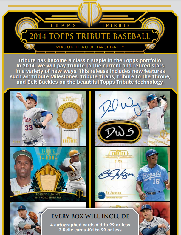 2014 Topps Tribute Baseball Hobby Pack