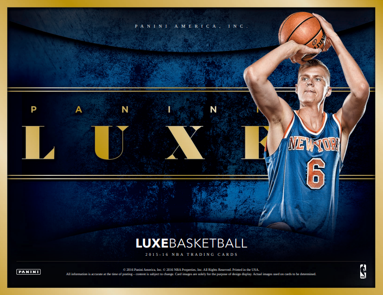 2015-16 Panini LUXE Basketball Hobby 8-Box Case