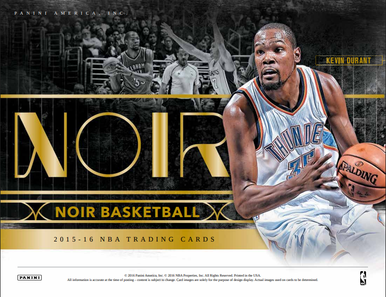 2015-16 Panini Noir Basketball Hobby 3-Box Case