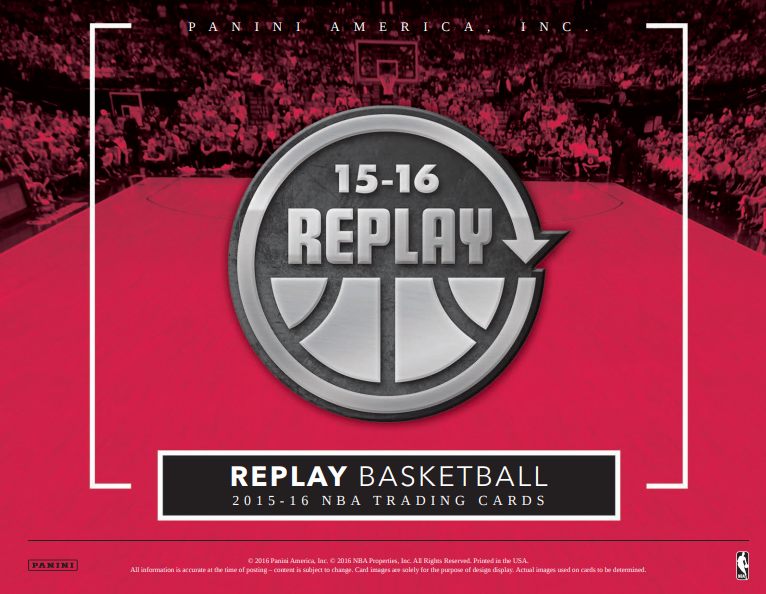 2015-16 Panini Replay Basketball Hobby 10-Box Case