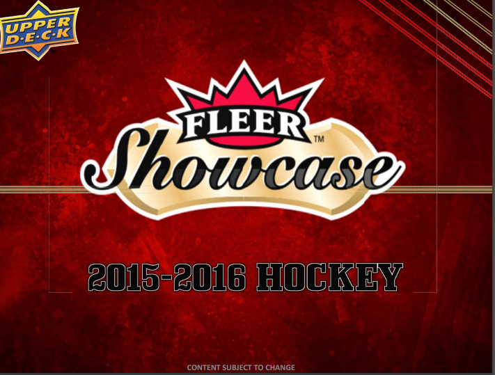 2015-16 Upper Deck Fleer Showcase Hockey Hobby 16-Box Case
