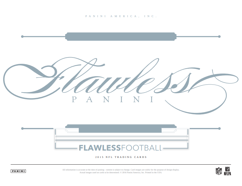 2015 Panini Flawless Football Hobby 2-Box Case