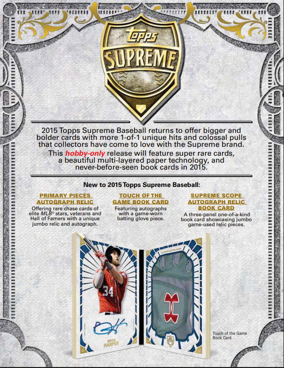 2015 Topps Supreme Baseball Hobby 10-Box Case