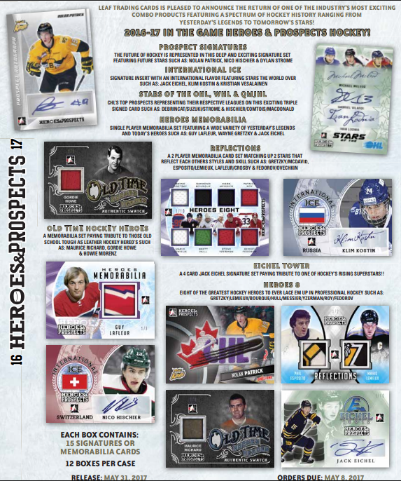2016-17 Leaf ITG Heroes and Prospects Hockey Hobby 12-Box Case