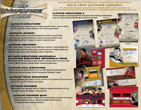 2016-17 Leaf Ultimate Hockey 6-Box Case