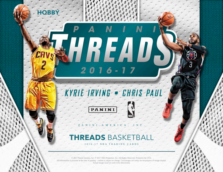 2016-17 Panini Threads Basketball Hobby 20-Box Case