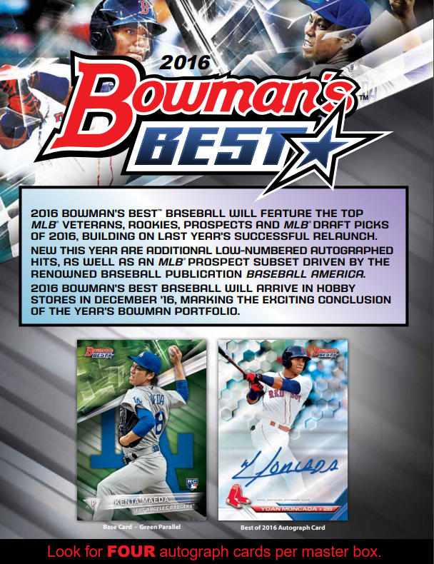 2016 Bowman's Best Baseball Hobby Mini Box