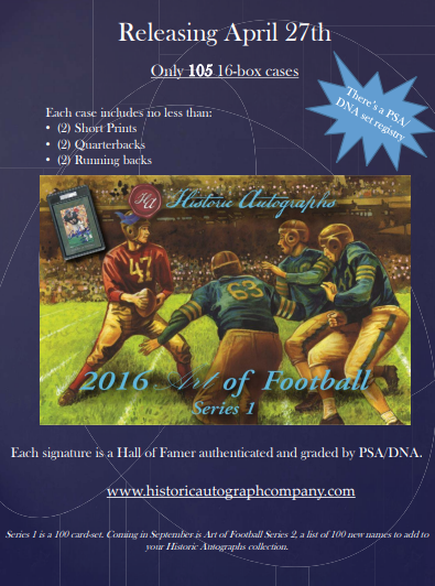 2016 Historic Autographs The Art of Football Box