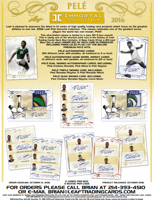 2016 Leaf Pele Immortal Immortal Collection Box