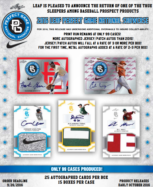 2016 Leaf Perfect Game National Showcase Baseball Box