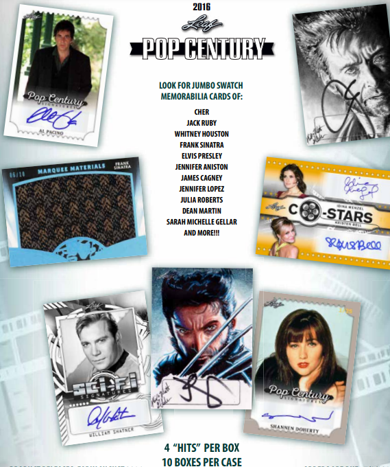 2016 Leaf Pop Century Trading Cards Box