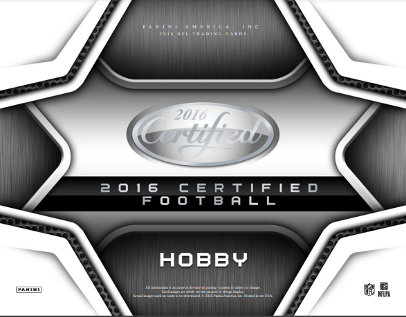 2016 Panini Certified Football Hobby 12-Box Case