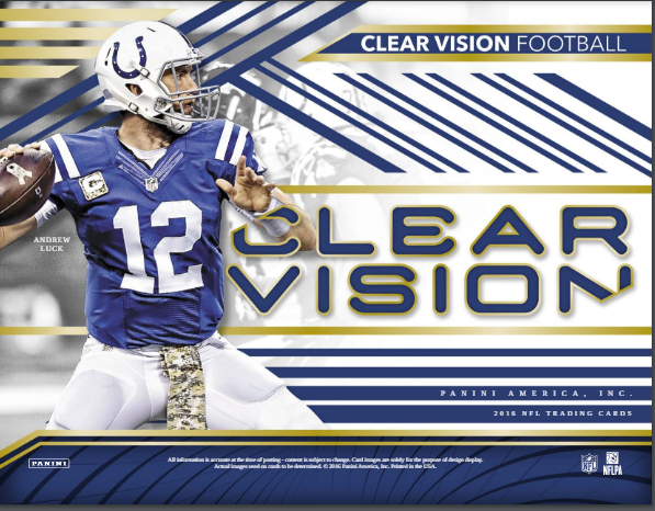 2016 Panini Clear Vision Football Hobby 18-Box Case
