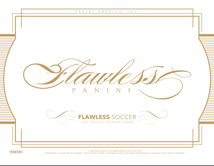 2016 Panini Flawless Soccer Hobby 2-Box Case