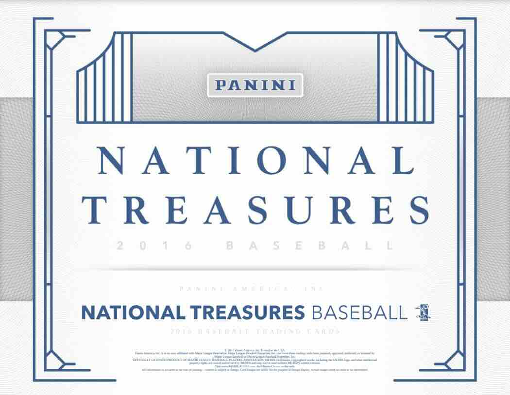 2016 Panini National Treasures Baseball Hobby Box