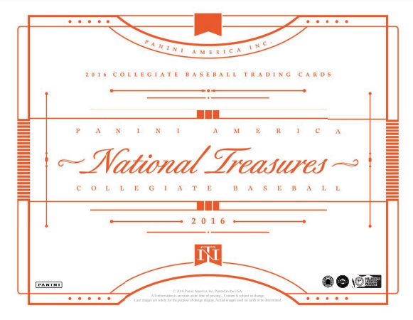 2016 Panini National Treasures College Baseball Hobby Box
