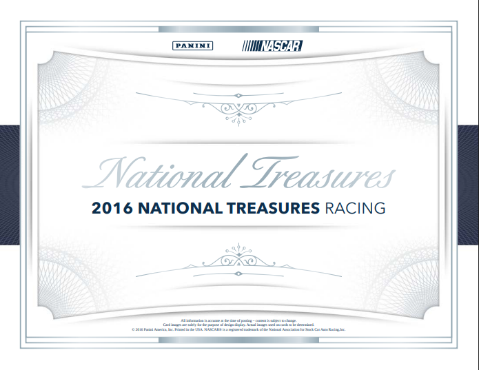 2016 Panini National Treasures Racing Hobby Box