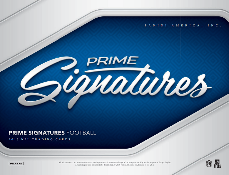 2016 Panini Prime Signatures Football Hobby 24-Box Case