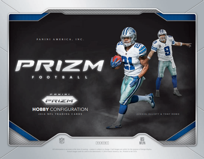 2016 Panini Prizm Football Hobby Jumbo Box