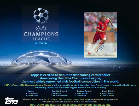 2016 Topps UEFA Champions League Showcase Soccer 8-Box Case