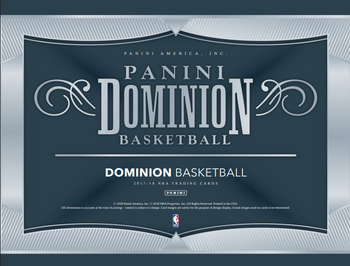 2017-18 Panini Dominion Basketball Hobby 6-Box Case