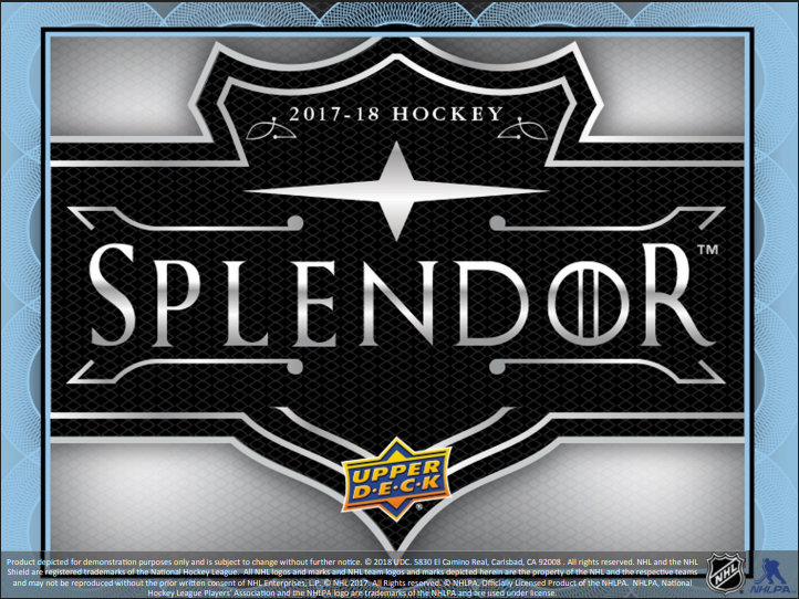 2017-18 Upper Deck Splendor Hockey Hobby 12-Box Case