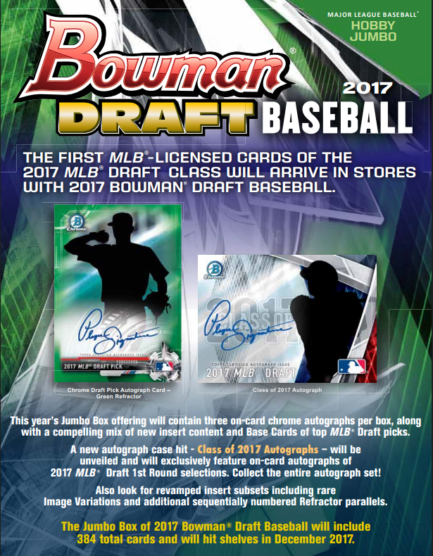 2017 Bowman Draft Picks & Prospects Baseball Hobby Jumbo 8-Box Case